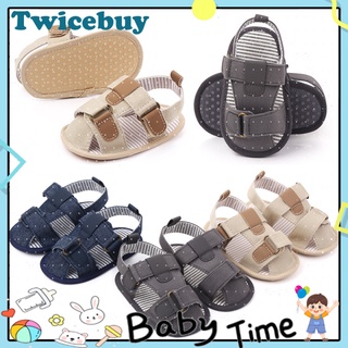 twicebuy.cl verano bebé rayas antideslizantes sandalias bebé suave magic cinta prewalker zapatos planos