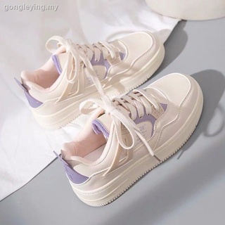 Zapatos blancos de suela gruesa para mujer 2021 nueva primavera y otoño salvaje estudiante super fuego zapatillas planas (2)