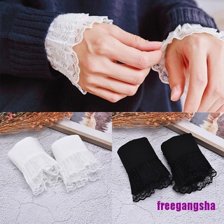 [FREG] 2pcs DIY Lace Wrist Cuff Hollow Decorate Cuff Sweater Decorative Sleeve Costume ANGSHA (1)