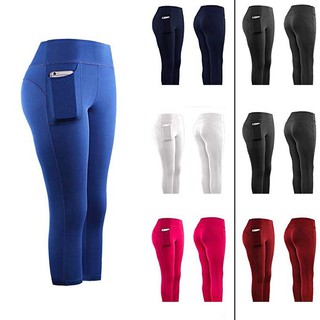 leggings de yoga elásticos para mujer fitness running gimnasio bolsillos deportivos pantalones activos (2)