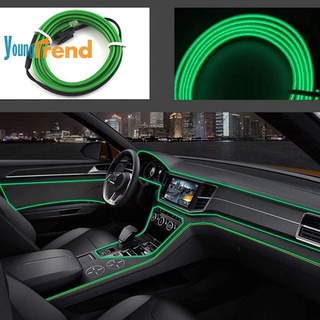[Yg] 3 metros LED tira de neón luces de Cable suave lámpara para decoración Interior del coche tiras de lámparas (2)
