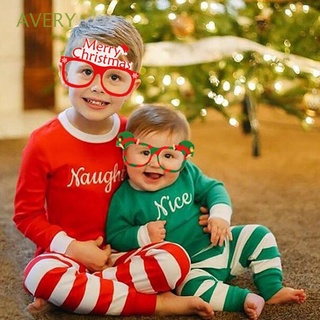 avery 9pcs decoraciones de navidad diadema gafas de papel marco de fotos props fiesta de año nuevo santa claus muñeco de nieve regalos niños gafas de navidad
