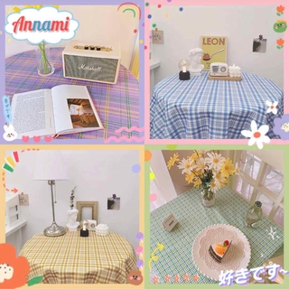 Annami Instagram mantel de mesa de lino de Picnic tela a cuadros diseño geométrico cubierta de mesa mantel dormitorio decoración (1)
