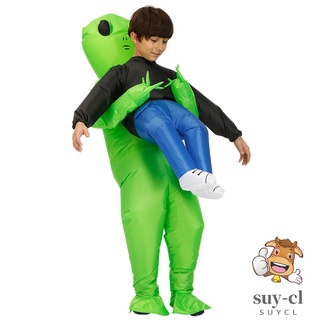 Traje Inflable Verde Disfraz De Cosplay Divertido Explotar De Fiesta Fantasía Halloween Para Niños Adultos (8)