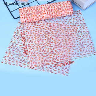 (hotsale) 50 piezas de papel de cera de regalo de alimentos hambur sandwich pan caramelo envoltura de papel desechable {bigsale} (9)