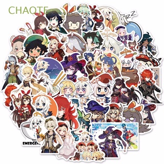 CHAOTE Computer Genshin Impact Stickers Trunk Anime Waterproof Laptop Water cup 50pcs Lovely Cosplay Halloween