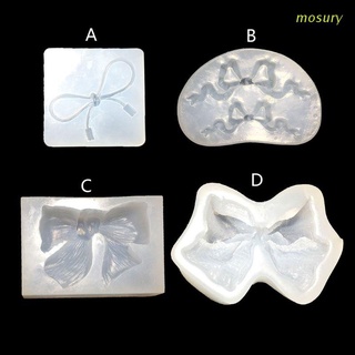 Mosury Handmade Bowtie Pendant Epoxy Resin Casting Mould Bow Silicone Mold Jewelry Making Tools Art Crafts