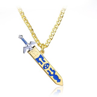 The Legend of Zelda Sky Sword Necklace Keychain Small Pendant Golden Sword with Sheath Sword