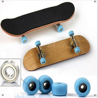 <SLT> Complete Wooden Fingerboard Finger Skate Board Grit Box Foam Tape Maple Wood