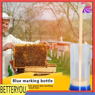 Abeja reina marca jaula marcador botella de plástico para apicultor herramientas (4)
