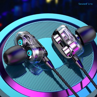 SevenFire A4 Earphones Clear Sound Ergonomic Design In-Ear Dual Moving Coil In-Ear Wired Sport Earphones