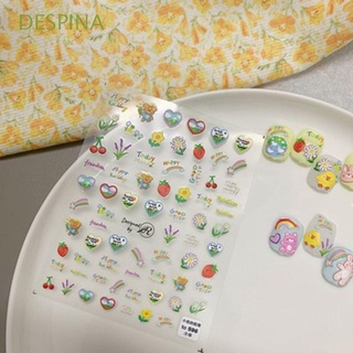 DESPINA Colorful Nail Art Sticker Sweet Manicure Accessories DIY Nail Art Decoration Little Bear Animals Lovely Japanese Relief 5D Nail Decal
