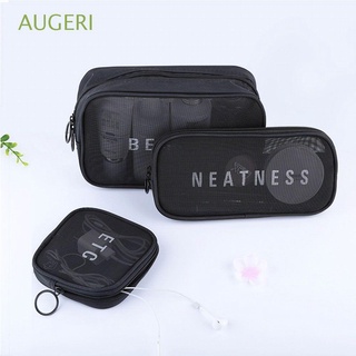 AUGERI Men Digital Storage Bag Breathable Cosmetic Pouch Organizer Women Travel Fashion Mesh Multi-function Makeup Bag (1)