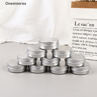 [Oneinteres] 10Pcs 30ml Empty Aluminum Jar Refillable Cosmetic Bottle Packaging Container .