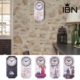 [ibn] reloj de pared rectangular grande con patrón de ben, sala de estar, hogar, barra, decoración colgante