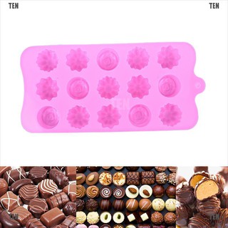 Tenplus 15 moldes/Forma De silicón con Forma De rosa Para jabón/Chocolate
