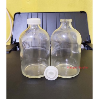 100 ml botella de vidrio transparente Vial 100 ml tapa de plástico transparente/difusor de caña