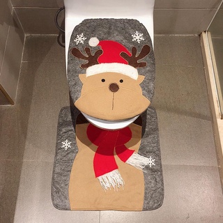 Fancy Snowman tapa de inodoro y alfombra de baño conjunto de decoración de navidad T2N9 (6)