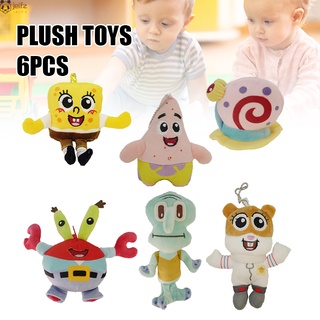 6 pzs Bob Esponja De juguete De juguete De juguete De juguete De juguete De Esponja para niños