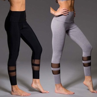 Las mujeres de la moda Yoga Fitness Leggings gimnasio estiramiento deportes de cintura alta pantalones pantalones