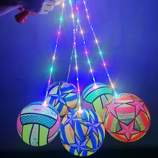 [sudeyte] juguete infantil luminoso intermitente deporte fitness portátil inflable lanzar bola animosa