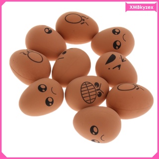 10 piezas de goma animosa huevo rebote bola de huevo juguete divertido rebote mascota juguete