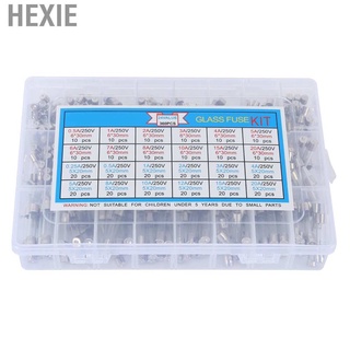 hexie 360pcs fusibles de tubo de vidrio quick blow 250v kit de surtido electrónico para electrodomésticos automóviles