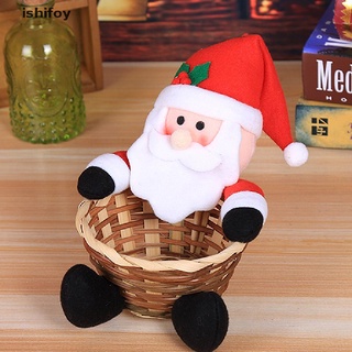 ishifoy santa claus muñeco de nieve cesta de caramelos feliz navidad decoración para el hogar navidad cl