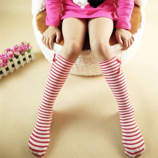 Calcetines altos de rodilla para niñas/calcetines suaves con lazo con lazo