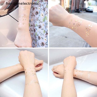 [horizonelectronic] Tatuaje temporal impermeable dorado plata tatoo flor taty diseño tatuaje pegatina caliente