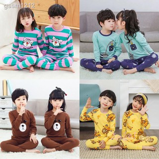 ♨ pijamas niños de manga larga pijamas conjunto de algodón Baju Tidur Budak niño pijamas (3)