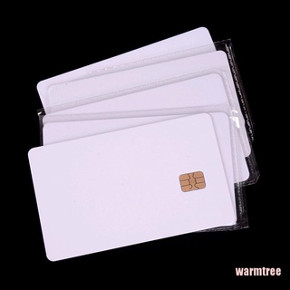 (Warmtree) Nuevo 5 piezas ISO PVC IC con Chip SLE4442 tarjeta inteligente en blanco contacto IC tarjeta de seguridad blanco