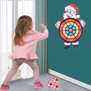 [kaou] bola voladora pegajosa montada en la pared de santa claus para niños, regalo de tablero de dardos (1)