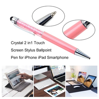 crystal 2 en 1 lápiz capacitivo de pantalla táctil para iphone ipad smartphone