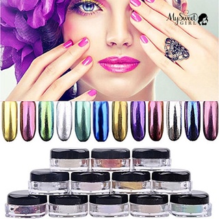 mysweet espejo brillante efecto cromo magnífico uñas arte polvo purpurina polvo