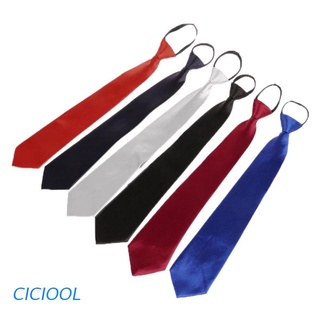 ciciool mens pretied color sólido esmoquin formal ajustable cremallera corbata más fácil elegante (1)