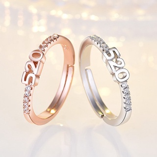 nhk número 520 diamante apertura anillo señoras creativo día de san valentín joyería