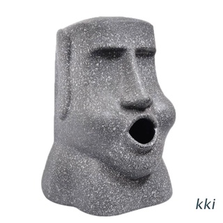 kki. isla de pascua moai soporte de papel caja de pañuelos 3d piedra figura dispensador de servilletas