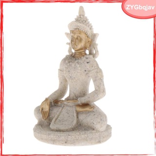 Sentado Meditando Estatua De Buda Esculpir Hogar Adorno Feng Shui Decoración 8 Cm