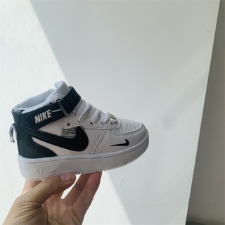 Nike Zapatos De Los Niños De Corte Alto Zapatillas De Deporte Otoño Niñas Velcro Para Correr Al Aire Libre Antideslizante (7)