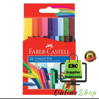 Faber castell - bolígrafo conector (10 w, 10 colores, fabercastell, Original faber castell, 10 w, marcador de color por juego)