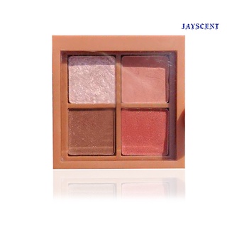 (jay) paleta de sombra de ojos 4 colores no manchado cosmético sombra de ojos polvo herramientas de maquillaje para mujeres
