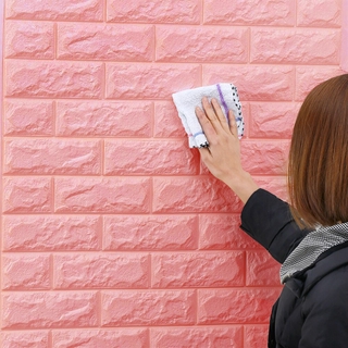 Autoadhesivo 3D ladrillo pegatina DIY impermeable espuma papel pintado para niños sala cocina techo techo fondo de pared stickers (1)