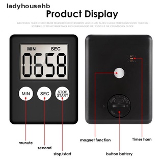 ladyhousehb imán reloj de cocina temporizador cuadrado cuenta regresiva reloj despertador sueño cronómetro temporizador venta caliente