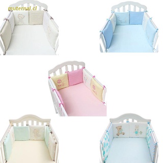 mut 6 piezas parachoques cuna bebé cuna bebé cuna transpirable algodón protector de cama juego de ropa de cama
