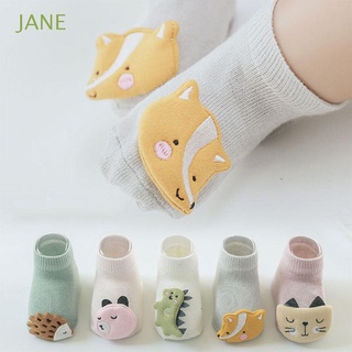 jane nuevos calcetines recién nacidos accesorios antideslizantes piso de algodón calcetines de bebé bebé otoño invierno 6-12 meses suave de dibujos animados animal (1)