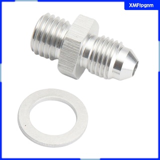 Silver Oil Feed Adapter M12x1.5 To AN-4 with 1.5mm Restrictor For SAAB TD04L (1)