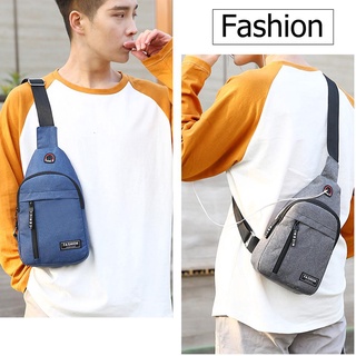 【fw】Canvas Shoulder Chest Handbags Men Sports Casual Crossbody Messenger Bag