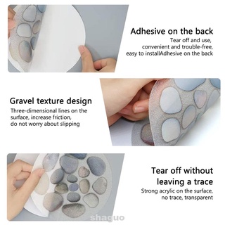 8pcs Practical Stairs Home Decor Kitchen Self Adhesive Non Slip Stones Leaf Bathtub Sticker (1)
