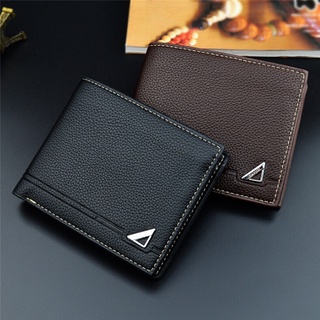 Men Short Leather Wallet Male Purse Small Money Bag Wallet Card Holder Fold Wallet